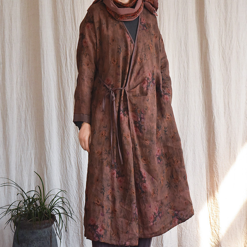 Robe kimono bohème fleurie