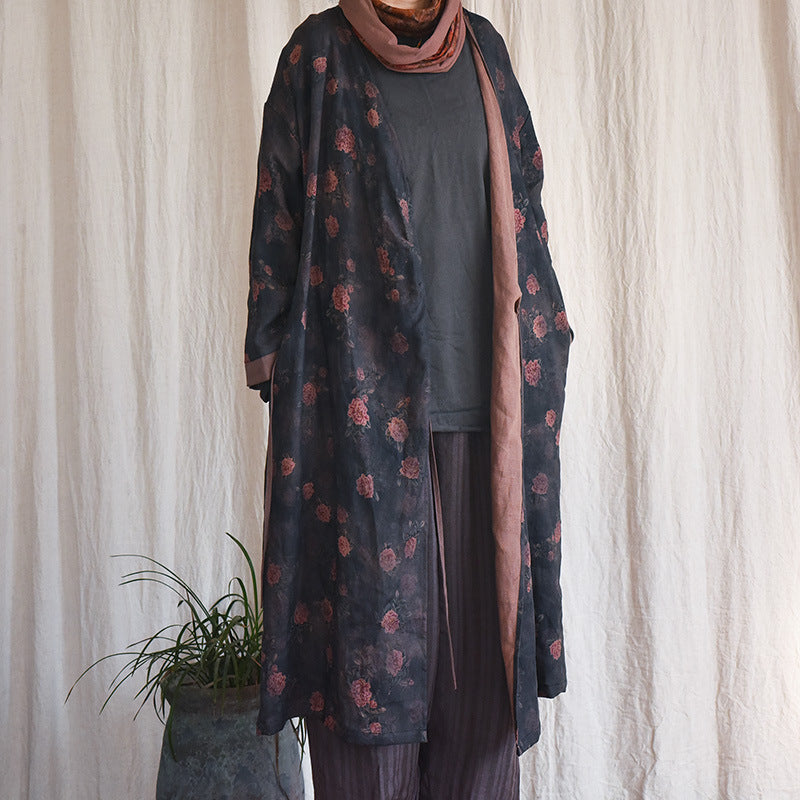 Robe kimono bohème fleurie