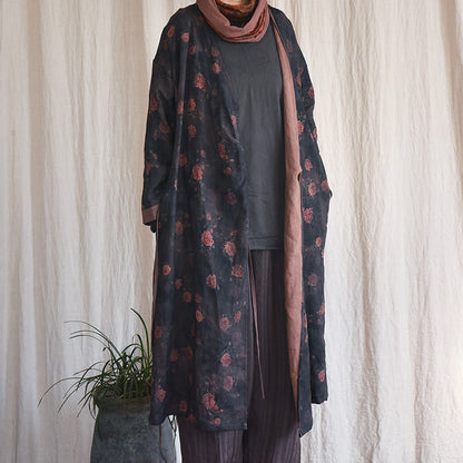Robe kimono bohème fleurie