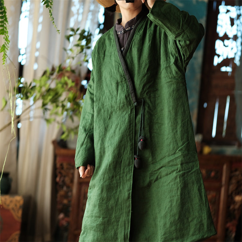 Veste vintage en lin avec accessoires de cravate en tissu