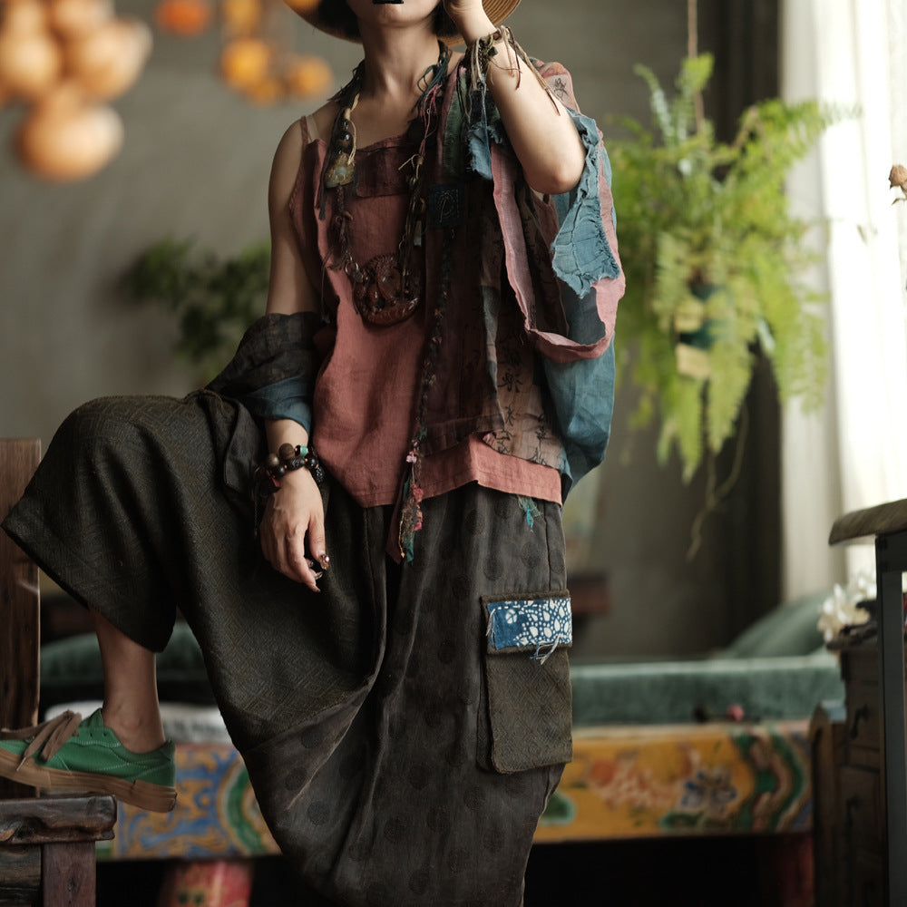 Boho Patchwork Ramie Jacket
