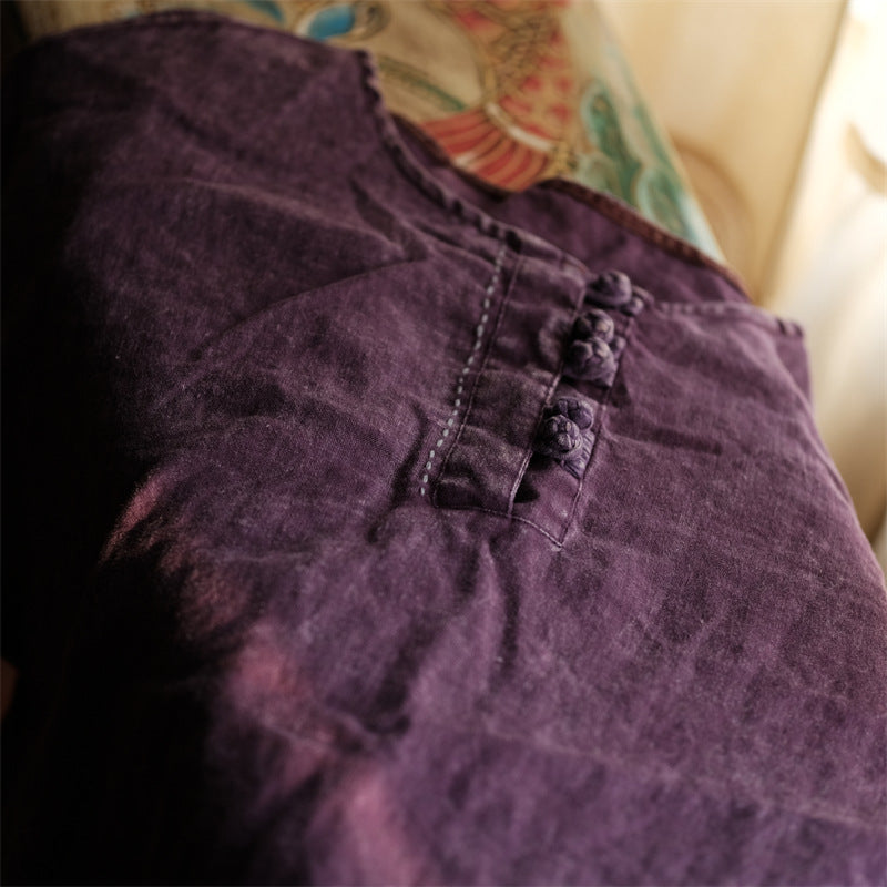 Camisa Oversize de Lino Vintage Breeze para Mujer – Ligera y Transpirable