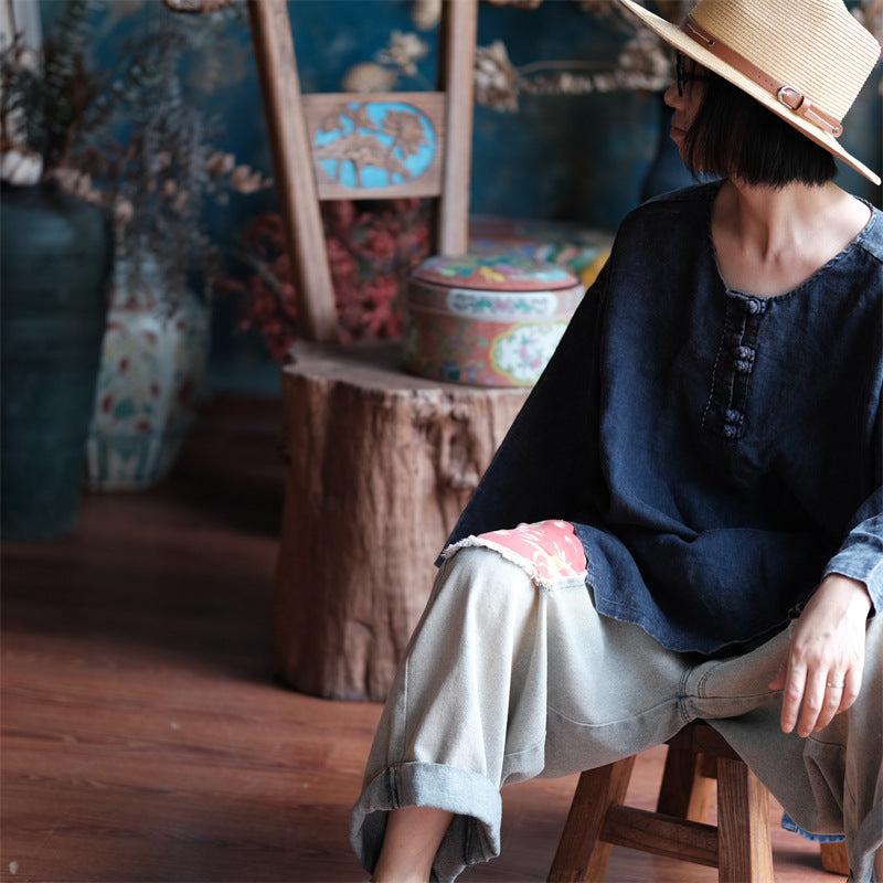 Camisa Oversize de Lino Vintage Breeze para Mujer – Ligera y Transpirable