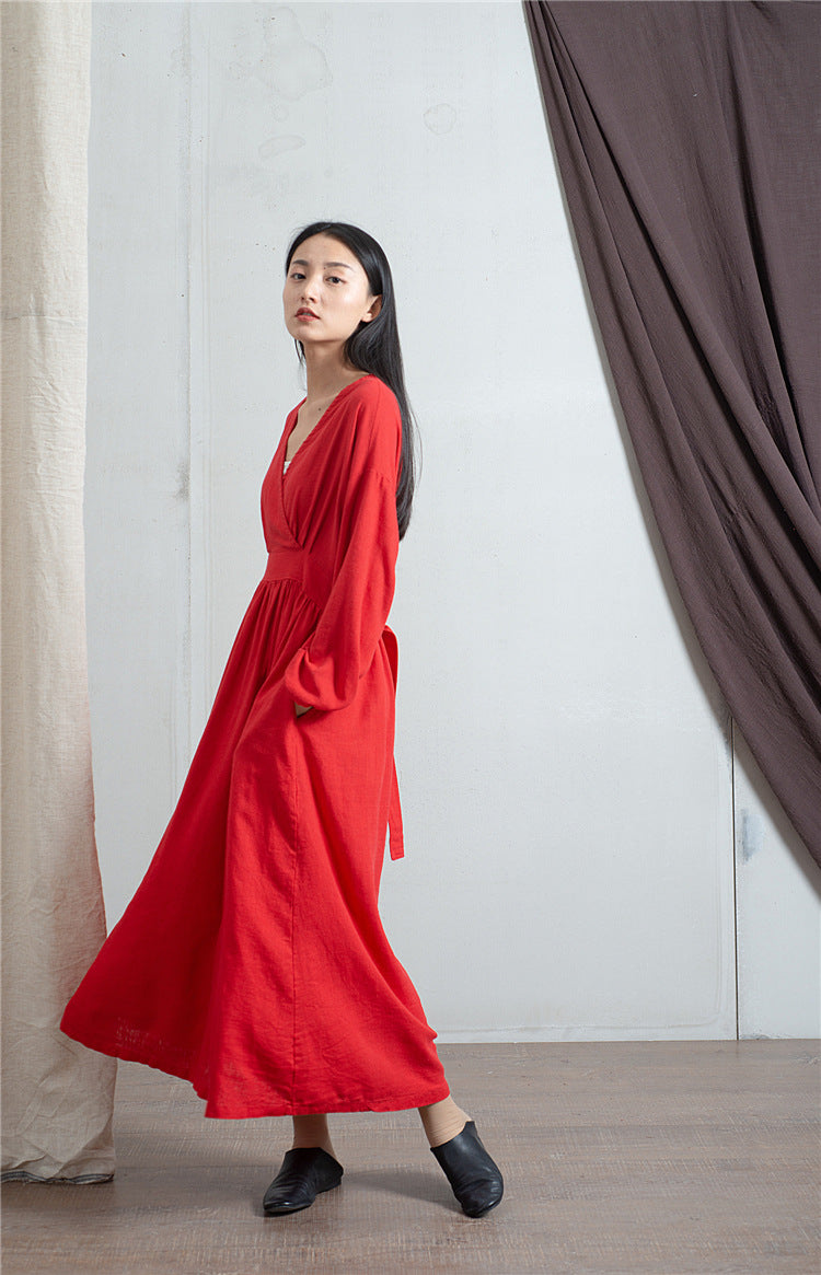 Robe midi en lin Zen
