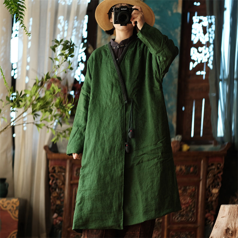 Veste vintage en lin avec accessoires de cravate en tissu