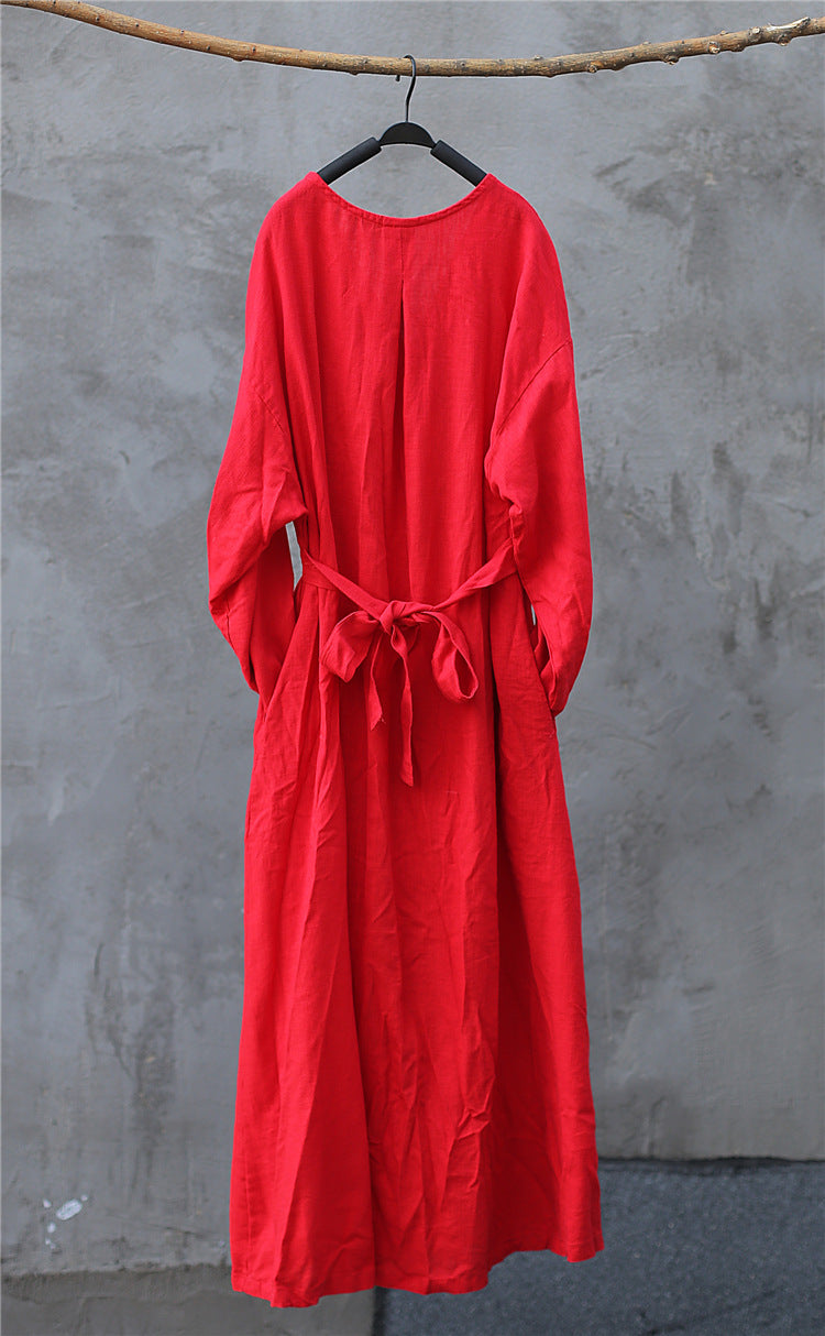 Robe midi en lin Zen