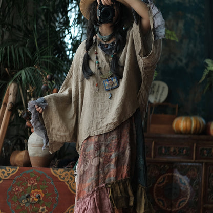 Heritage Linen Patchwork Blouse