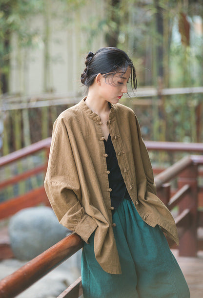 Veste en lin oversize Nature