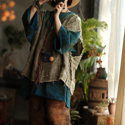Artisan Linen Layered Top