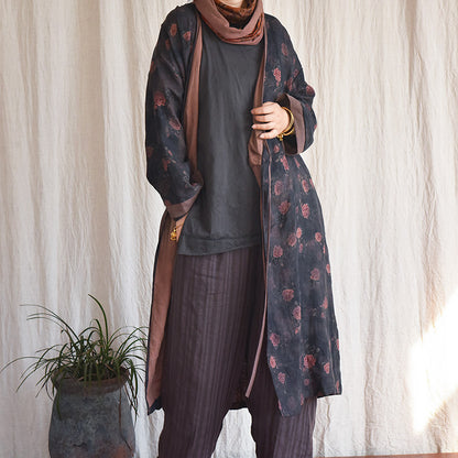 Robe kimono bohème fleurie