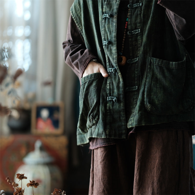 Gilet fleuri vintage
