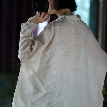Chemise vintage surdimensionnée en lin