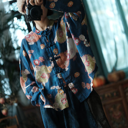 Stone Bloom Ramie Blouse