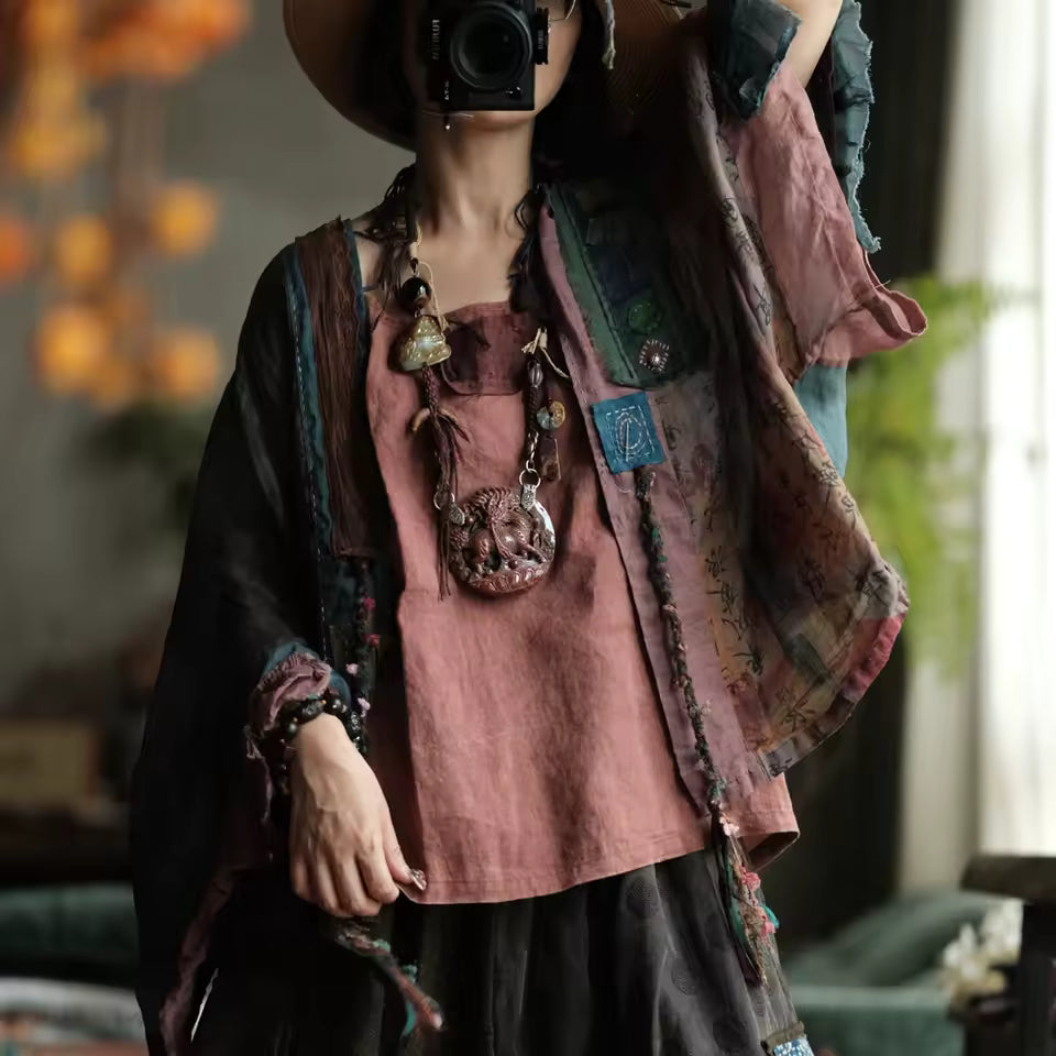 Boho Patchwork Ramie Jacket