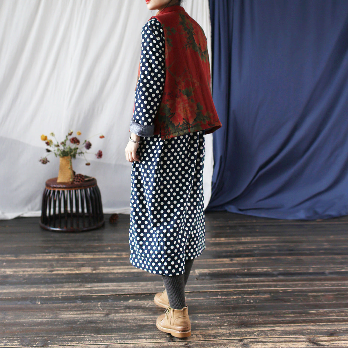 Gilet écarlate vintage