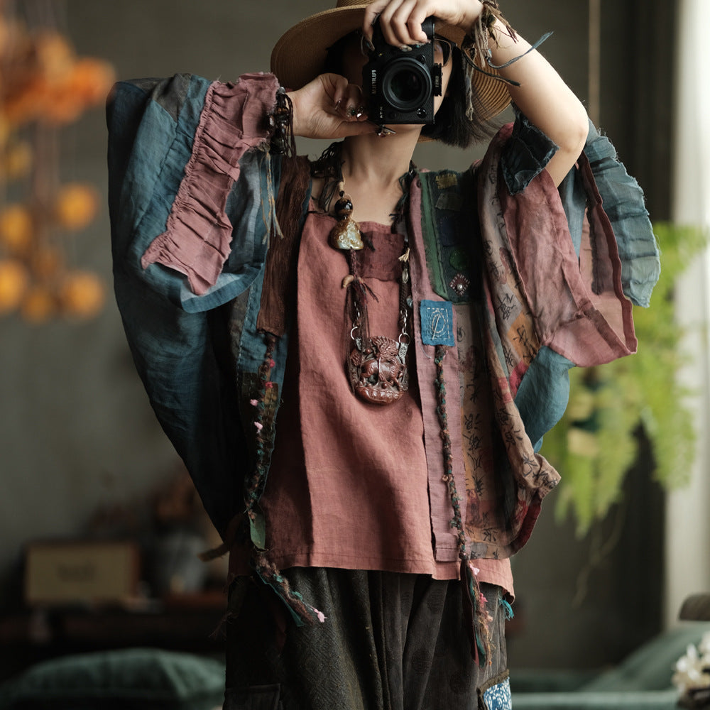 Boho Patchwork Ramie Jacket