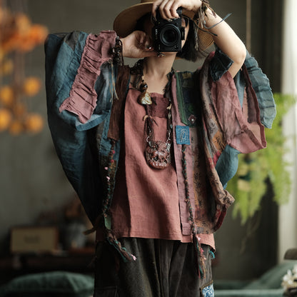 Boho Patchwork Ramie Jacket
