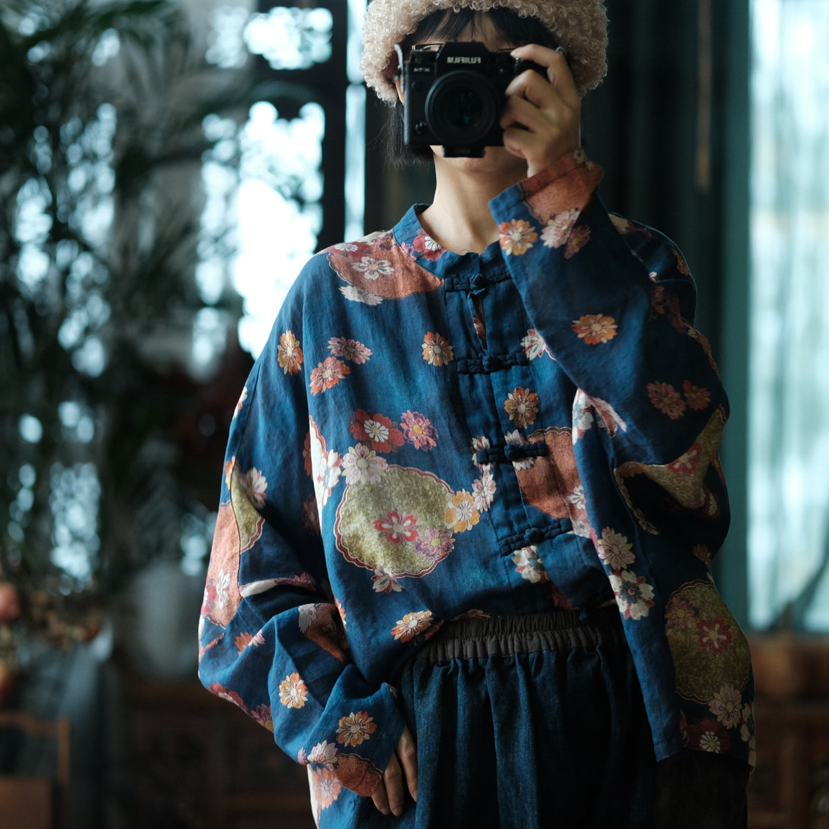 Stone Bloom Ramie Blouse