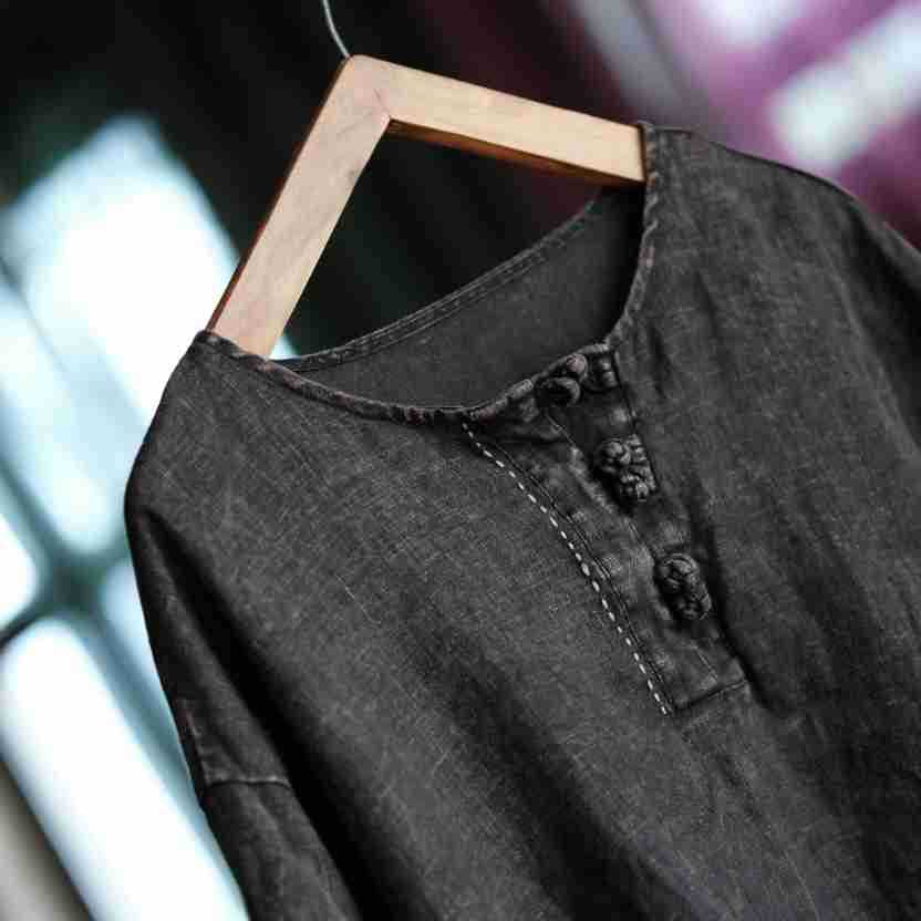Camisa Oversize de Lino Vintage Breeze para Mujer – Ligera y Transpirable