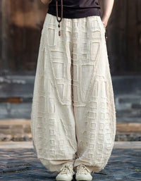 Linen Ramie Harem Pants - Boho Summer Trousers
