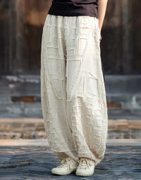 Linen Ramie Harem Pants - Boho Summer Trousers
