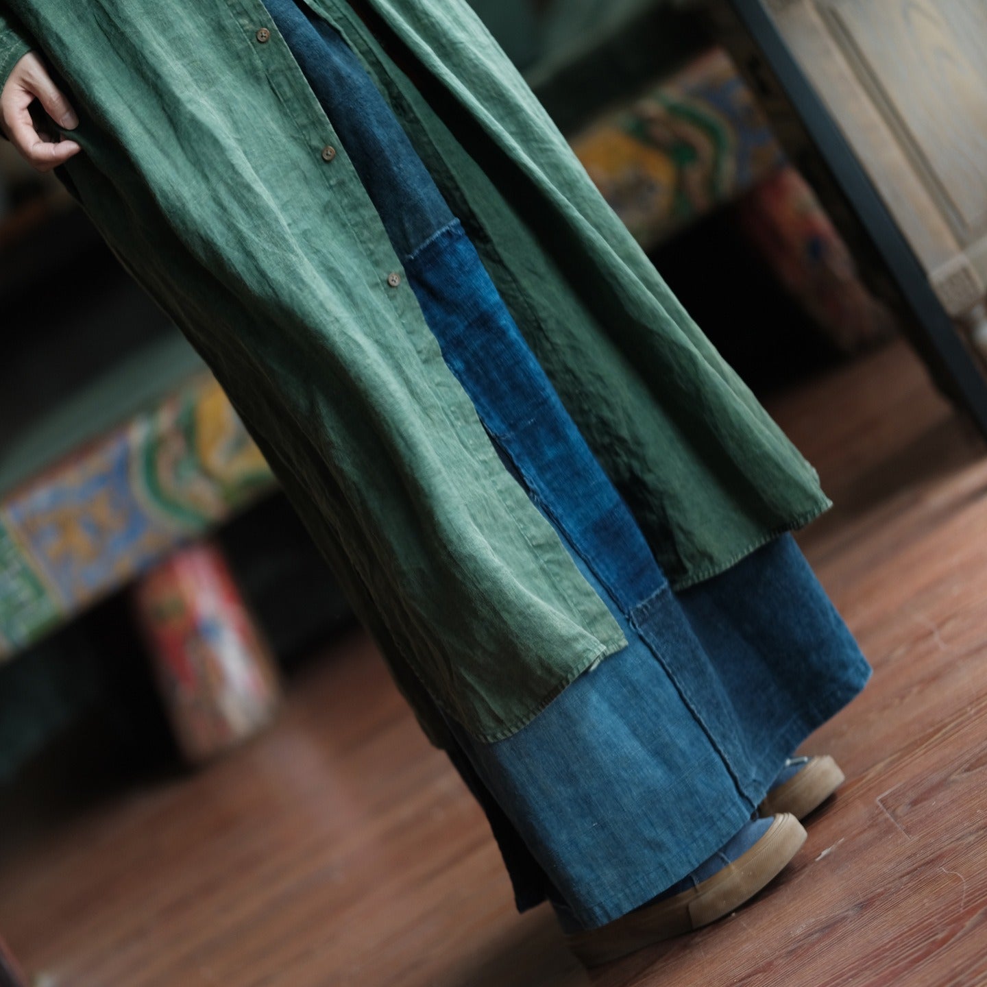 Forest Reverie Ramie Shirt Dress
