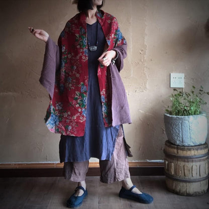Nomad Mosaic Linen-Cotton Scarf