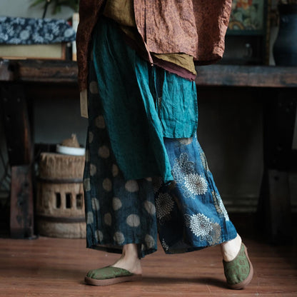 Vintage Sora Patchwork Ramie Pants
