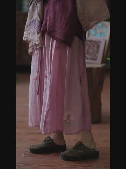 Jupe en tulle à fleurs Rami vintage